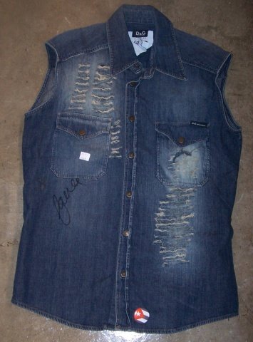 *LANCE BASS AUTOGRAPHED DOLCE & GABBANA VEST: *LANCE BASS AUTOGRAPHED DOLCE & GABBANA VEST