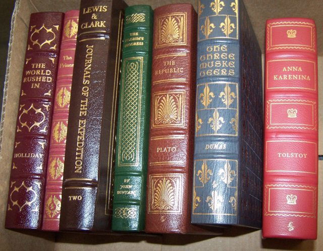 *35 LEATHER BOUND CLASSICS: By the Easton Press, "Anna Karenina", "The Republic", "Crime and Punishment", "Moby Dick", "Tom Jones", "A Tale of Two Cities", etc.