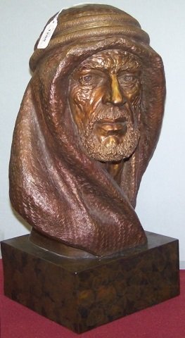 *CLARK, T.: Bronze sculpture depicting King David, 17/300, approximate height 18".