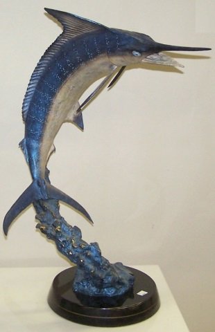 *WYLAND, ROBERT: "Marlin Celebration", bronze sculpture, signed and numbered 19/300, approximate height 27".