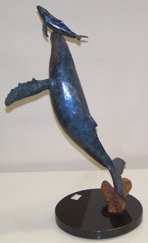 *WYLAND, ROBERT: "First Breath", bronze sculpture, signed and numbered 44/250, approximate height 16 1/2".