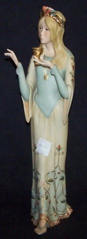 *CYBIS PORCELAIN FIGURE: Lady holding cup, marked "Cybis #12", approximate height 13". D3