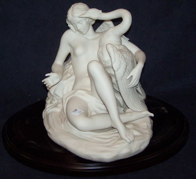 *CYBIS PORCELAIN FIGURE: "Leda and the Swan", marked "Cybis USA #24", approximate figure height 9 1/2", with base 11". D3