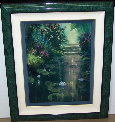 *COLEMAN, JAMES: "Along Still Waters", framed giclee on canvas, signed lower right and numbered 116/250, approximate sight 23 3/8" x 17 3/8", frame 35" x 29".