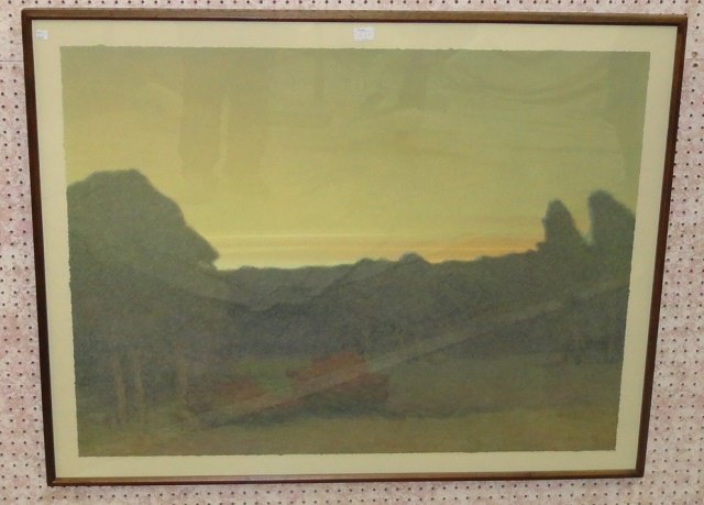 *CHATHAM, RUSSELL: "November", framed lithograph, approximate frame size 50" x 39".