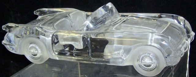 *DAUM ART GLASS SCULPTURE: 1953 Corvette Roadster, approximate length 12".