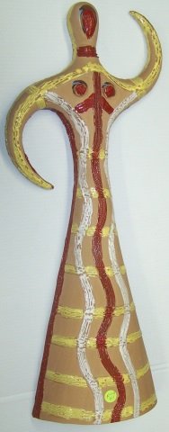 *RAYMOR CERAMIC FIGURE: Signed on back and marked "A/264, Raymor Italy " and artist signed indistinctly 25 1/4".