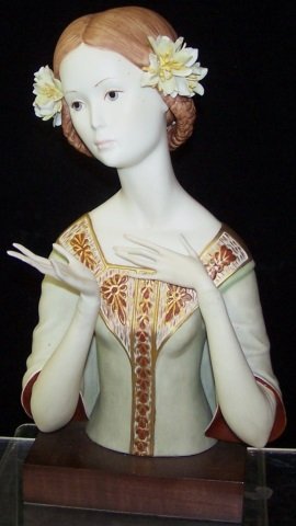 *CYBIS PORCELAIN FIGURE: "Beatrice", marked "Cybis" #212, approximate height with base 12".