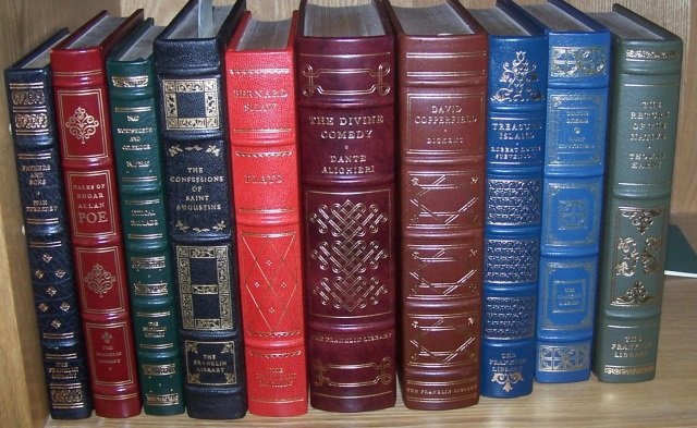 *10 FRANKLIN LIBRARY BOOKS: Leather bound, "Tales of Edgar Allen Poe", "Fathers and Sons" by Ivan Turgenev, "The Confessions of St. Augustine", etc.