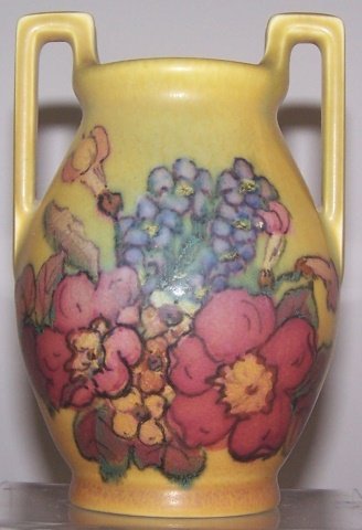 *ROOKWOOD ART POTTERY 2-HANDLED VASE (1 of 6)