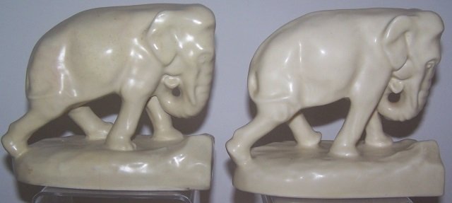 *PAIR OF ROOKWOOD ART POTTERY FIGURAL BOOKENDS (1 of 6)