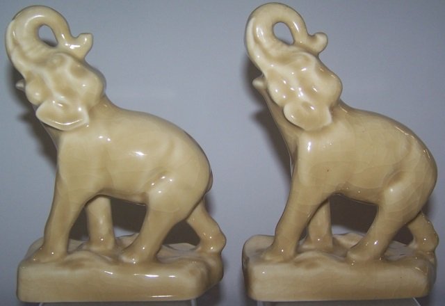 *PAIR OF ROOKWOOD ART POTTERY FIGURAL BOOKENDS (1 of 6)