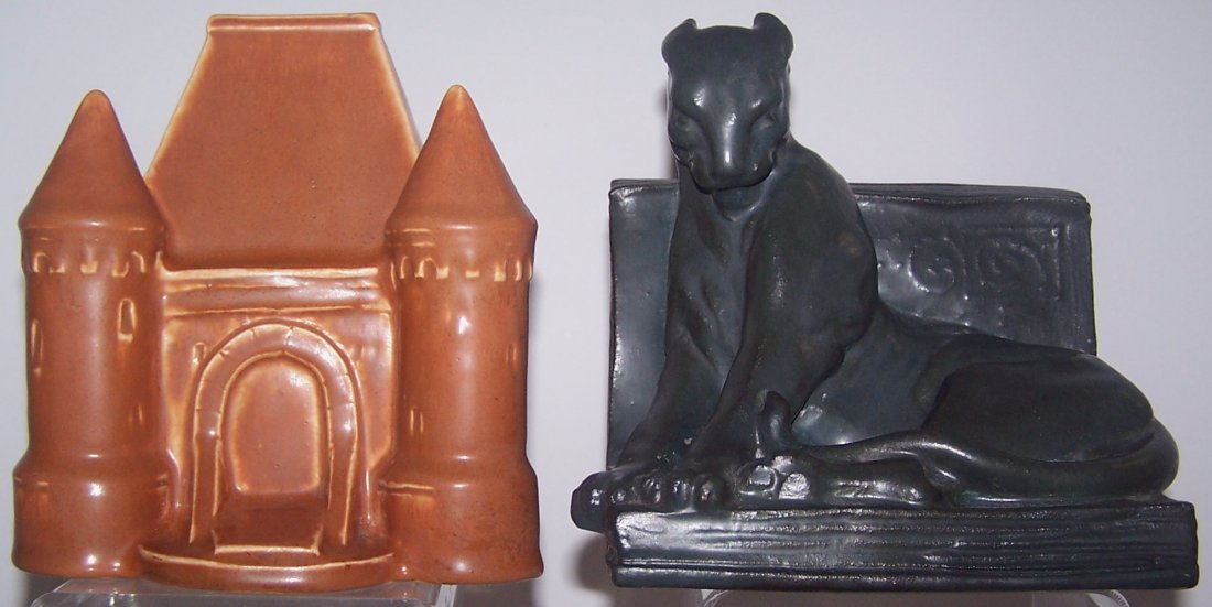 *2 ROOKWOOD ART POTTERY BOOKENDS (1 of 6)