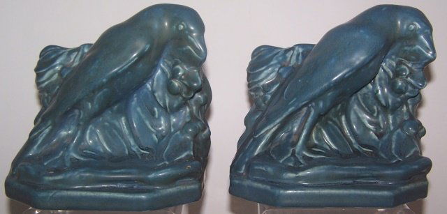 *PAIR OF ROOKWOOD ART POTTERY FIGURAL BOOKENDS (1 of 5)
