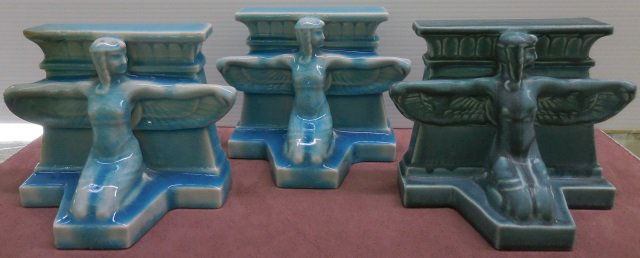 *3 ROOKWOOD ART POTTERY FIGURAL BOOKENDS (1 of 5)