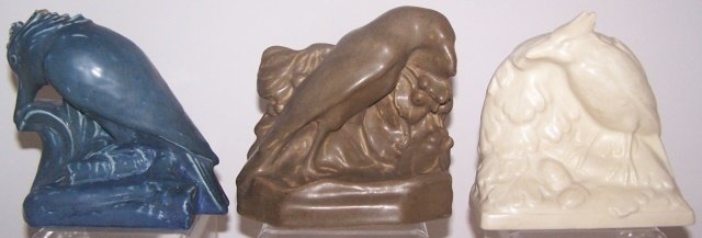 *3 ROOKWOOD ART POTTERY FIGURAL BOOKENDS (1 of 7)