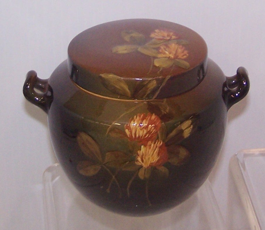 *ROOKWOOD ART POTTERY 2-HANDLED COVERED JAR (1 of 4)