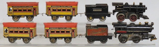 *AMERICAN FLYER TIN LITHO WIND UP PASSENGER SETS (1 of 2)