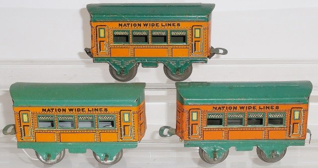 *3 AMERICAN FLYER NATION WIDE PASSENGER CARS (1 of 3)