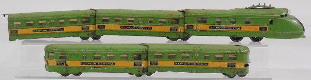 *AMERICAN FLYER ILLINOIS CENTRAL GREEN DIAMOND SET (1 of 3)