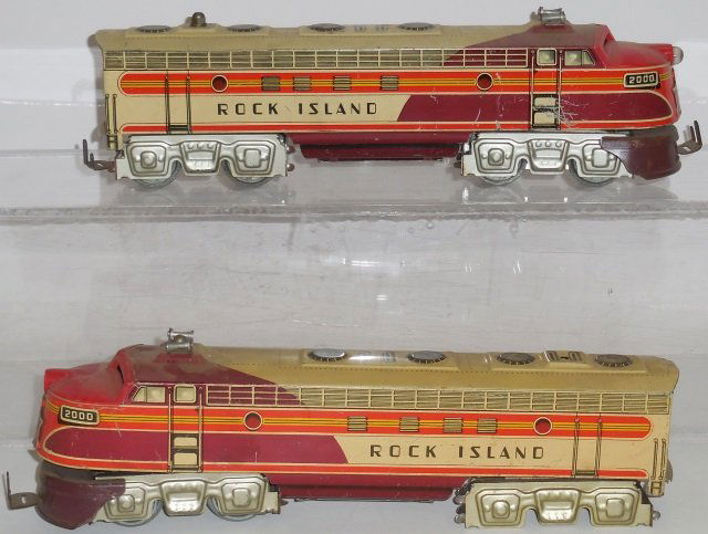 *UNIQUE ART ROCK ISLAND TIN LITHO AA SET (1 of 3)