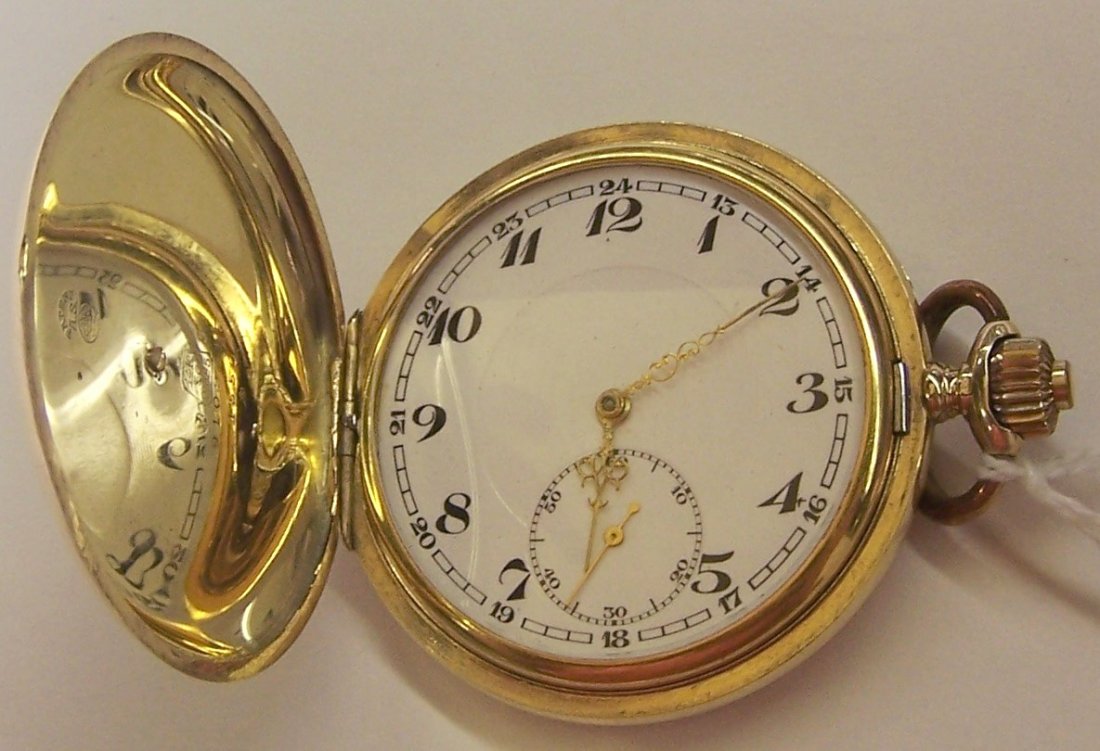 *TAVANNES 14K GOLD POCKET WATCH