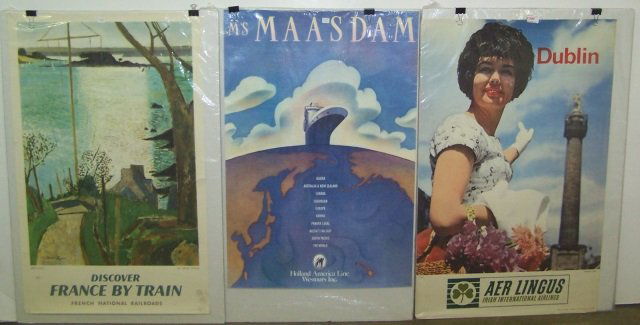 3 UNFRAMED TRAVEL POSTERS (1 of 1)