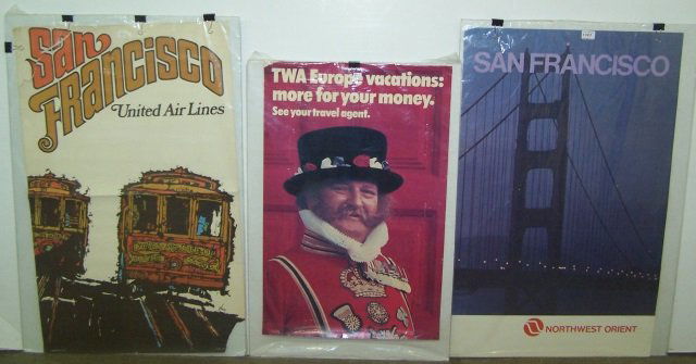 3 VINTAGE TRAVEL POSTERS (1 of 2)