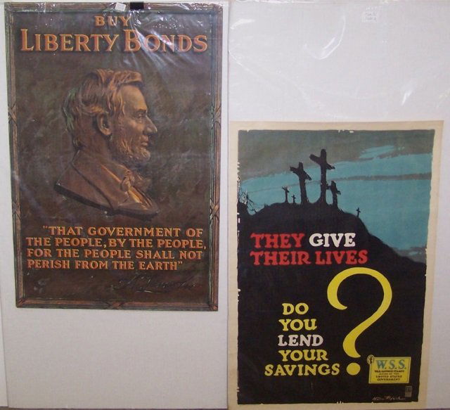 2 U.S. WAR BOND ADVERTISING POSTERS (1 of 1)
