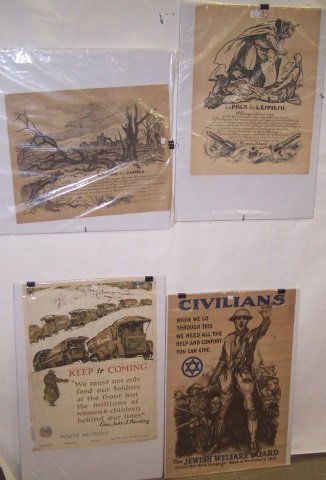 4 UNFRAMED WWI ERA WAR POSTERS (1 of 3)