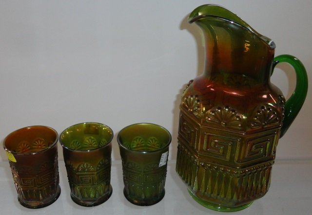 *4 PIECE CARNIVAL GLASS BEVERAGE SET (1 of 1)