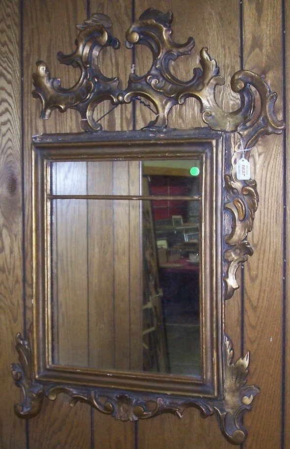 *19TH C. GILT FRAMED WALL MIRROR (1 of 2)