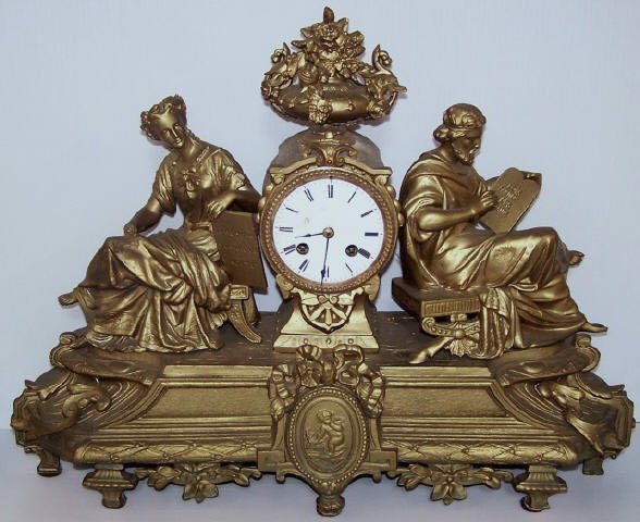 *19TH C. FIGURAL MANTEL CLOCK (1 of 3)