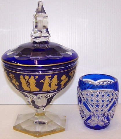 *2 PIECES OF VAL ST LAMBERT CRYSTAL (1 of 4)