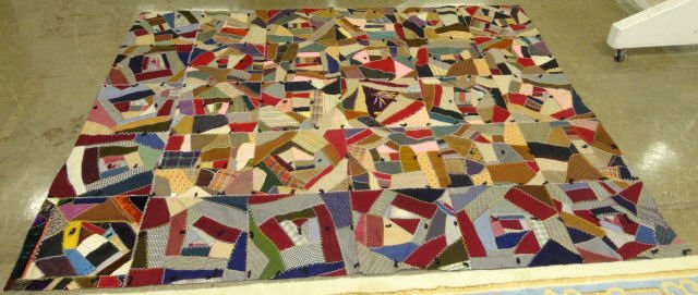 *19TH C. CRAZY QUILT (1 of 3)