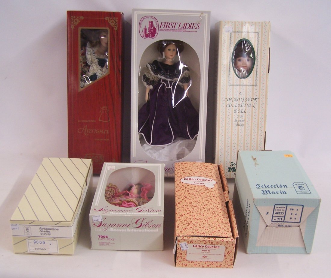 *7 DOLLS: Artisan Collection, Calico Cousins, Suzanne Gibson, Seymour Mann, etc.