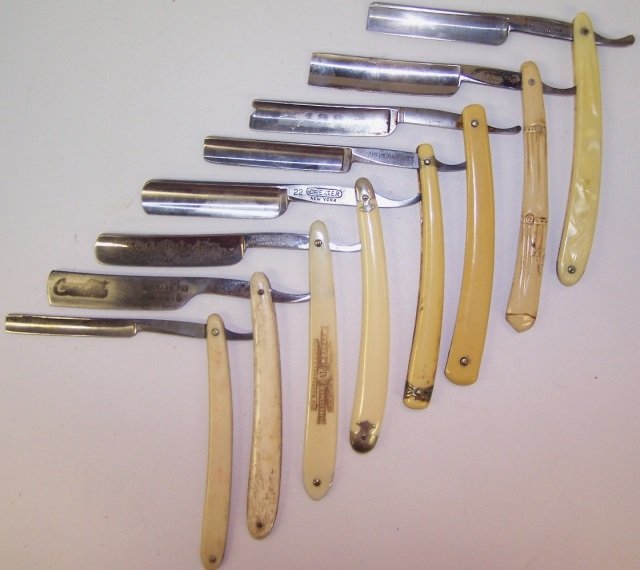 *8 MOLDED CELLULOID STRAIGHT RAZORS (1 of 10)