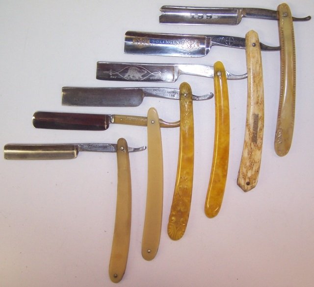 *6 CELLULOID STRAIGHT RAZORS (1 of 6)