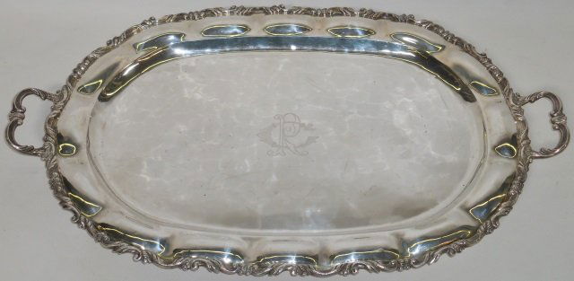 *KIMBERLEY STERLING SILVER 2-HANDLED SERVING TRAY (1 of 5)