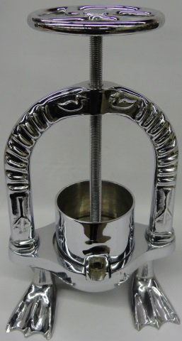 SILVERED METAL DUCK PRESS (1 of 4)