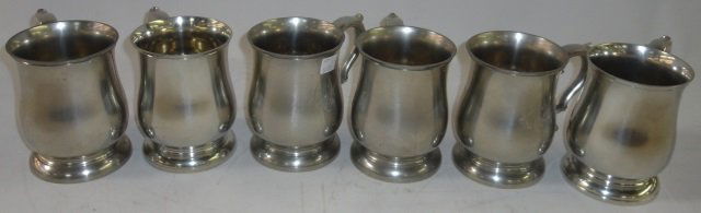 *SET OF 6 STEIFF PEWTER TANKARDS (1 of 6)