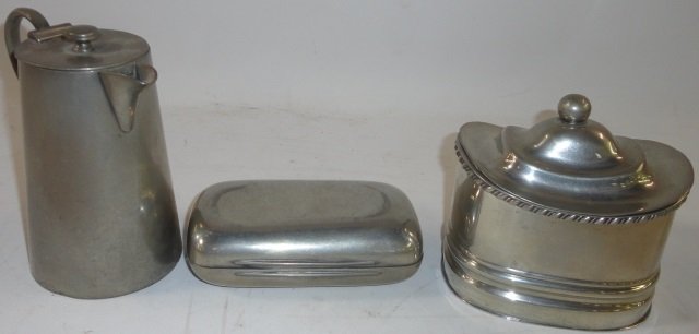 *3 PIECES OF 19TH C. ENGLISH PEWTER (1 of 3)