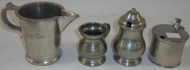 *4 PIECES OF 19TH C. ENGLISH PEWTER (1 of 6)