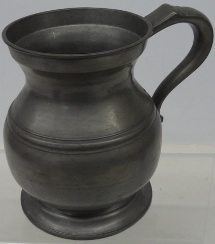 *18TH C. PEWTER TANKARD (1 of 2)