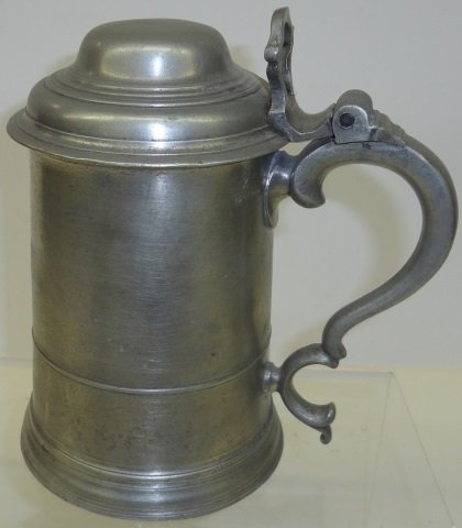 *19TH C. PEWTER TANKARD (1 of 2)