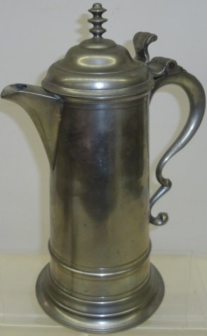 *EARLY 19TH C. PEWTER FLAGON (1 of 1)