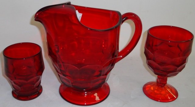 *16 PIECES OF RUBY GLASS (1 of 1)