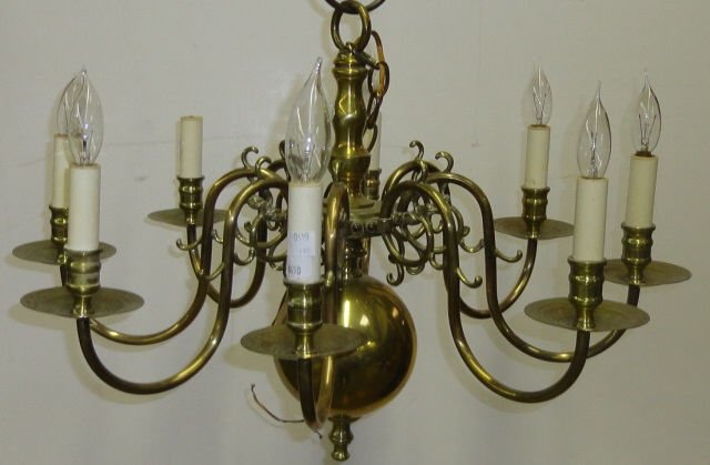 *PERIOD STYLE BRASS HANGING LIGHT FIXTURE (1 of 1)