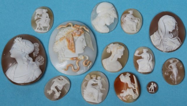 *13 19TH C. SHELL CAMEOS (1 of 3)