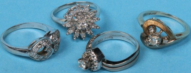 *4 14K WHITE GOLD RINGS (1 of 1)